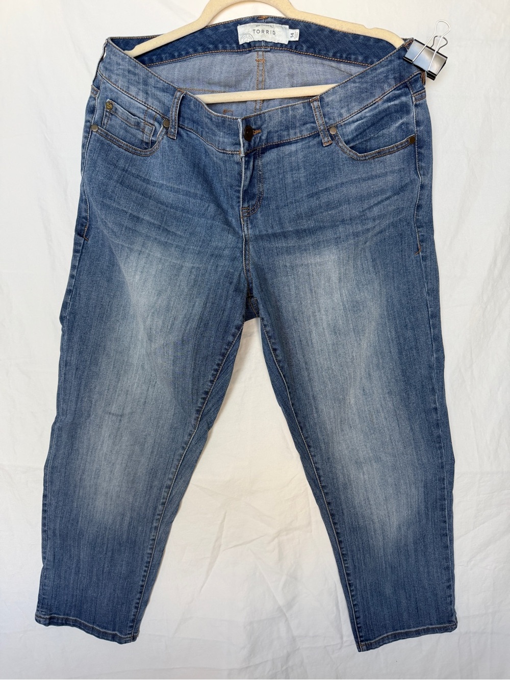 torrid Washed Blue Ankle Jeans 14W
